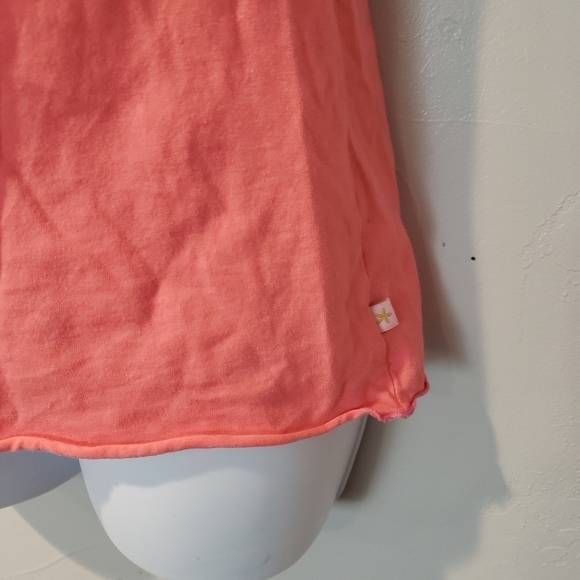 Jasmine & Ginger Small Coral Lounge Wear Short Sleeve T-shirt V-neck Comfy Soft - Picture 4 of 7